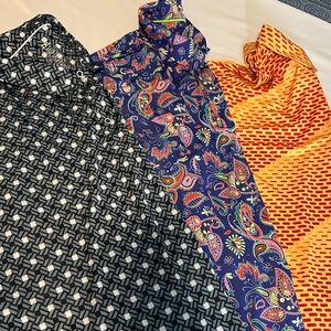 Colorful Patterned Shirts Trio - Men’s Cool Dri Size XXL EUC